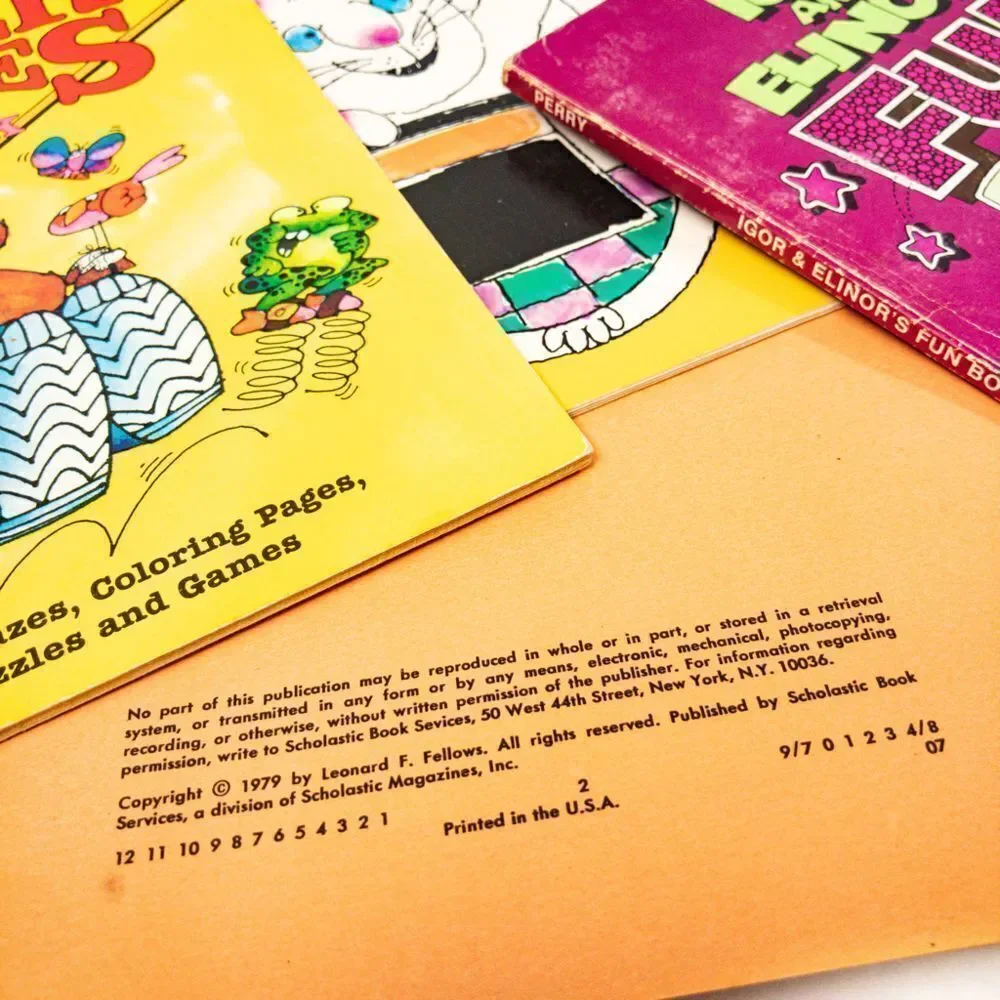 Puzzles, Games, & Magic: Bundle of 5 Vintage Kids’ Books